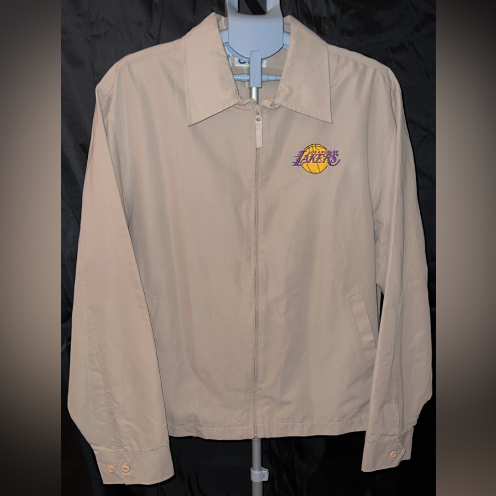 Vintage Windbreaker Los Angeles Lakers Beige Jacket
